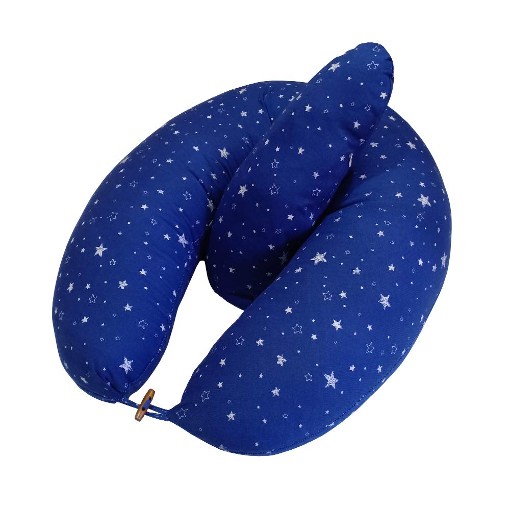 Pregnancy Pillow C Shape Multi Functional Full Body Support Maternity Pillow for Baby Nursing Breast Feeding Well Sleeping in 100% Cotton Fabric Plus Soft Inner Cover Cushion (Blue)