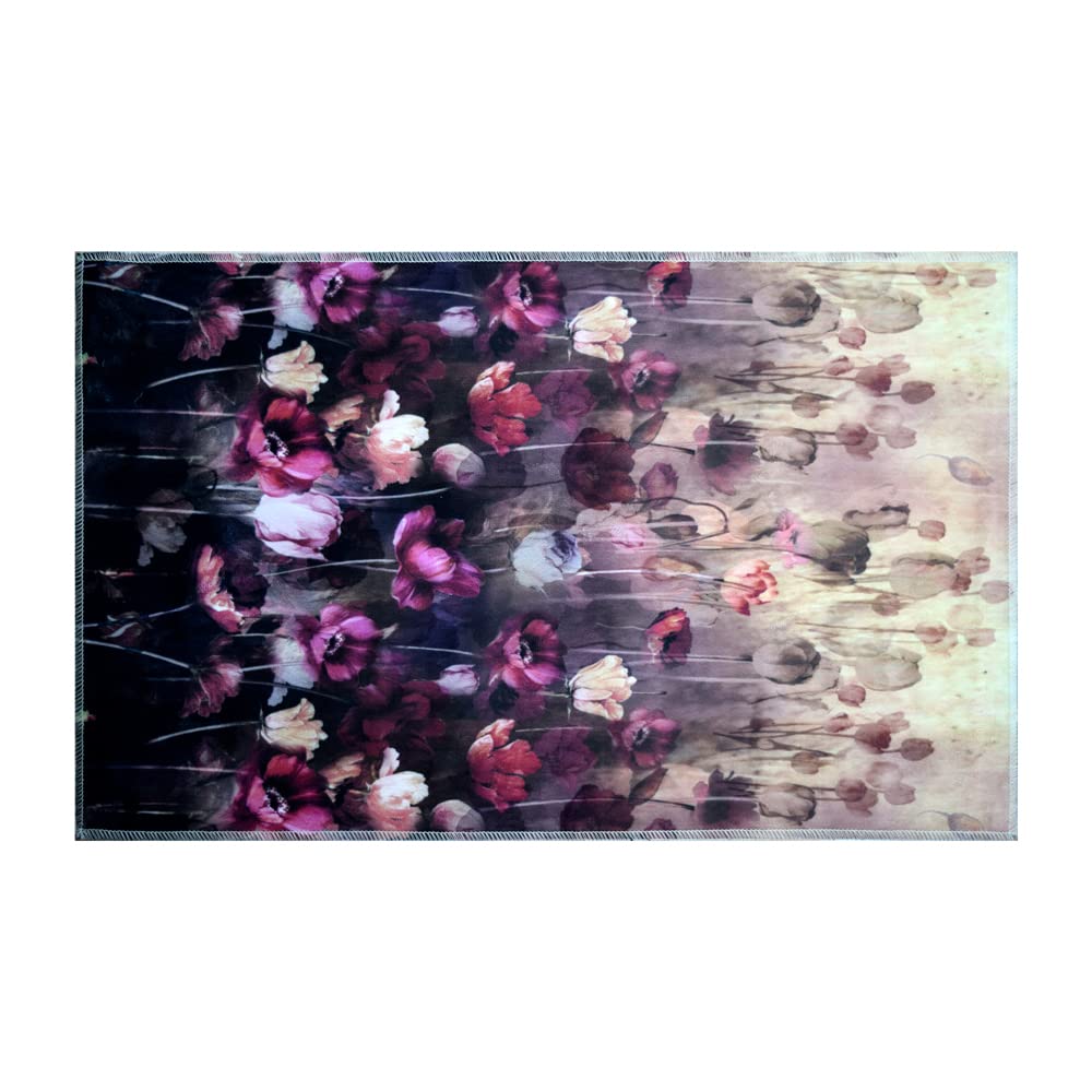 Mac Carpet Moscow Rose Pattern Light Rug - Size: 50x80 cm