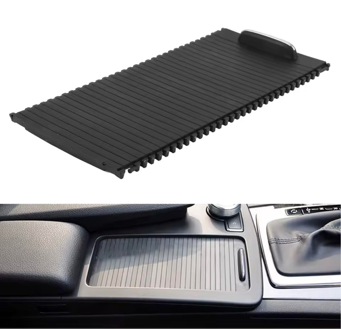 Car Centre Console Roller Blind Cover compatible for Mercedes Benz C Calss W204 S204 E Class W212 S212 A20468047089051 Car Accessories (Black)