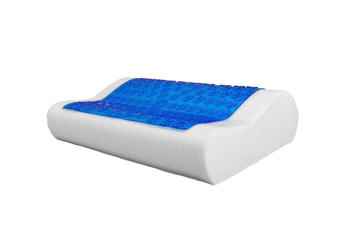 American Memory Foam Contour Pillow with Cooling Gel Layer – Unbeatable Comfort by Max Comfort, Navy