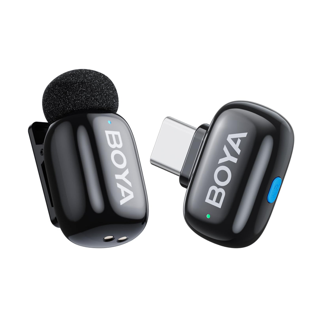 Boyamini Wireless Lavalier Microphone for USB-C Devices | Ultra Mini Mic with All-IN-ONE Charging Case, AI Voice Change, Lapel Microphone for Recording & Live Streaming
