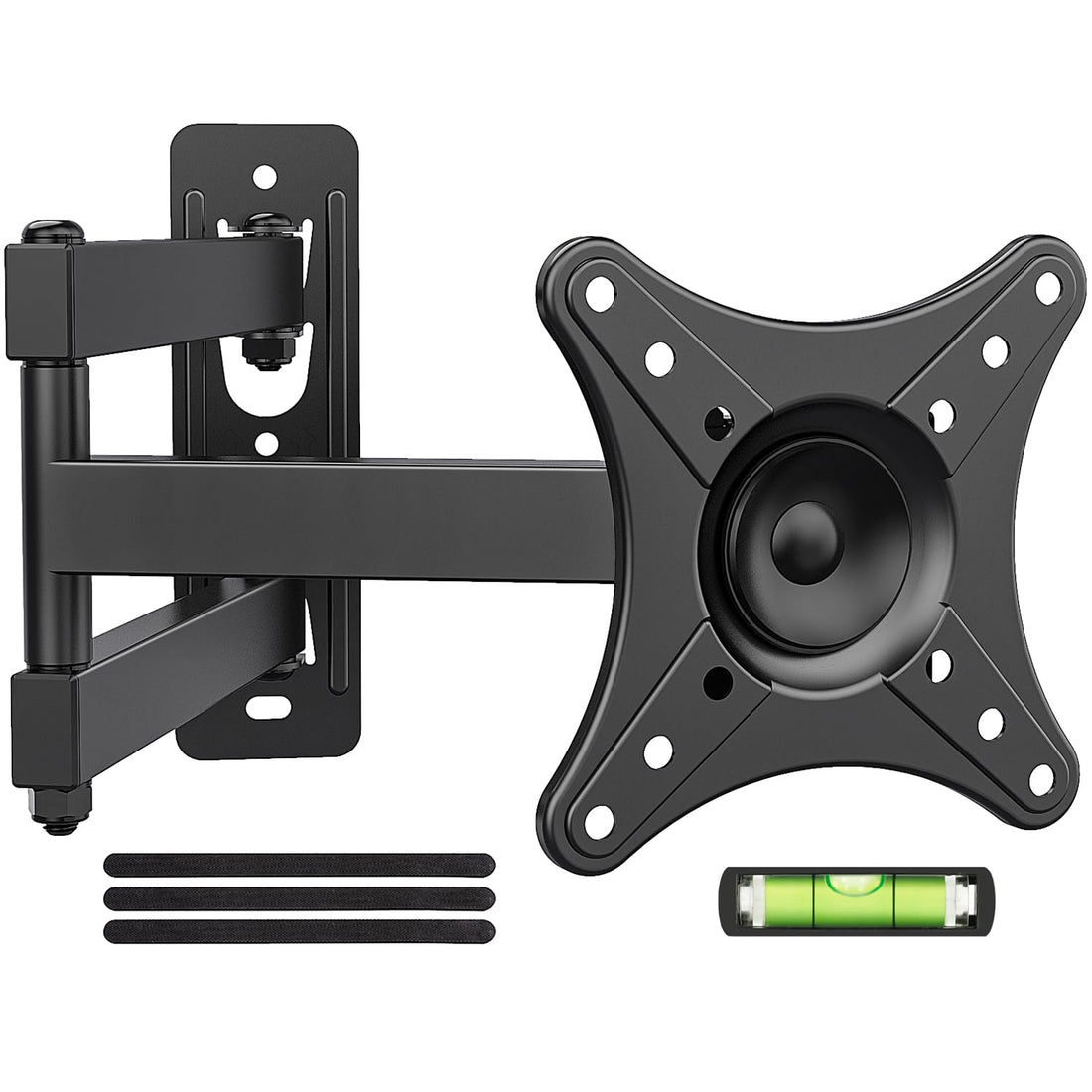 USX MOUNT Full Motion TV Wall Mount Universal Corner TV Mount for 13-32 inch Flat Curved Screen TV & Monitor, Single Stud TV Bracket Swivel Tilt Rotation Articulating, MAX VESA 100x100mm,Up to 33LBS