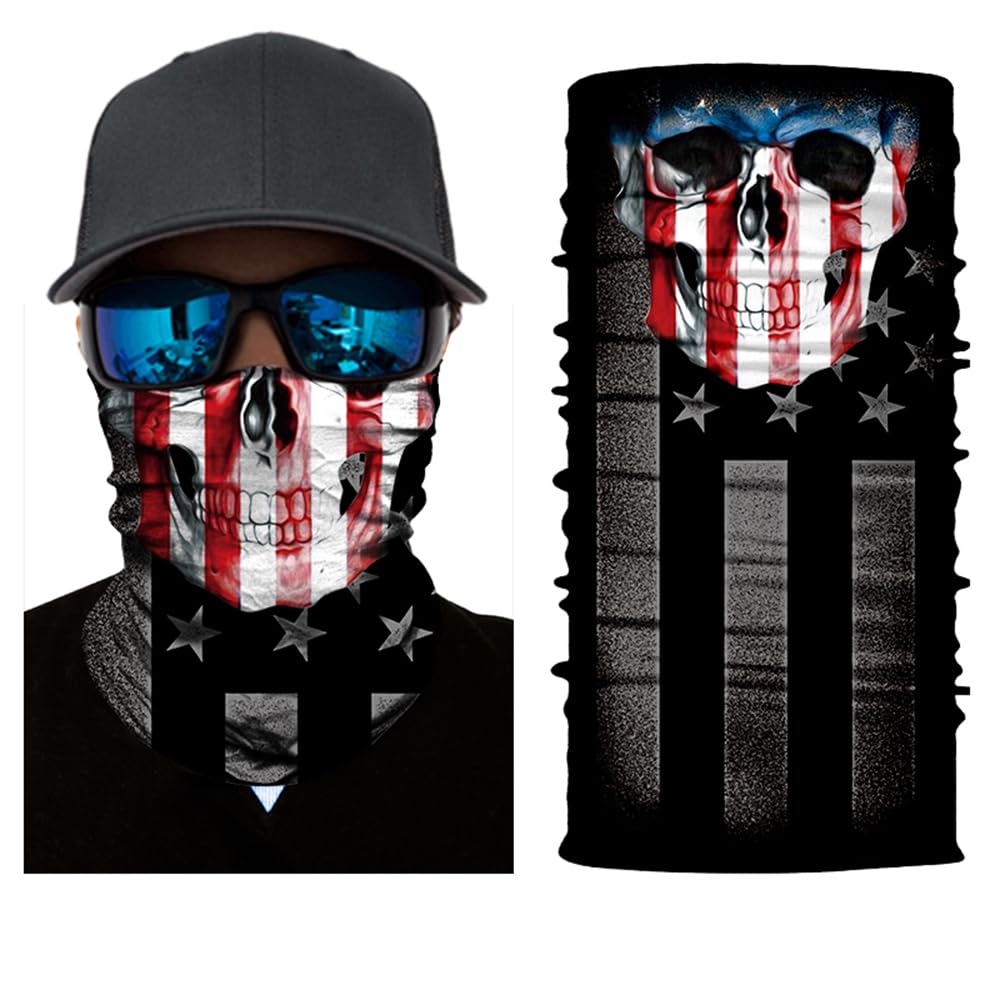 Bandana Face Mask for Rave Dust Wind Scarf Face Neck Gaiter Pouch Tube Mask Headwear Motorcycle Face Mask for Women Men Kids (HR040864)
