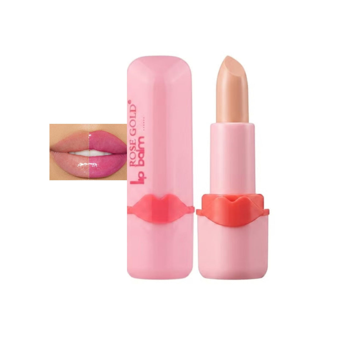 Magic Lip Balm – Color Changing pH Reactive Moisturizing Lip Treatment with Shea Butter & Vitamin E – Hydrating Natural Pink Tint Lip Care Stick for Dry and Chapped Lips Daily Use (01)