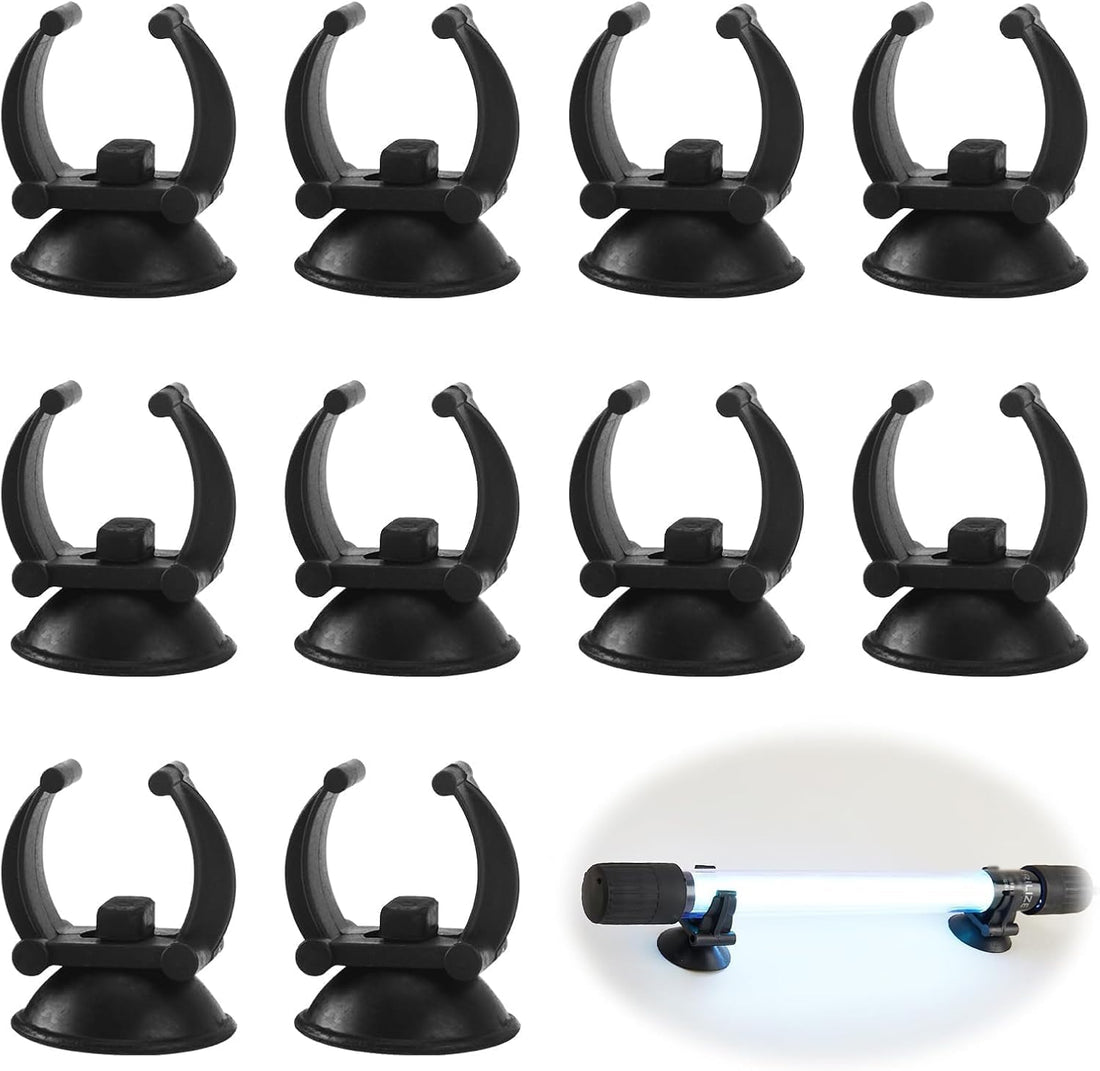 10Pcs Aquarium Heater Suction Cups Suckers Clips, Heavy Duty Sucker with 2.5cm Bracket Clip for Fish Tanks Accessories