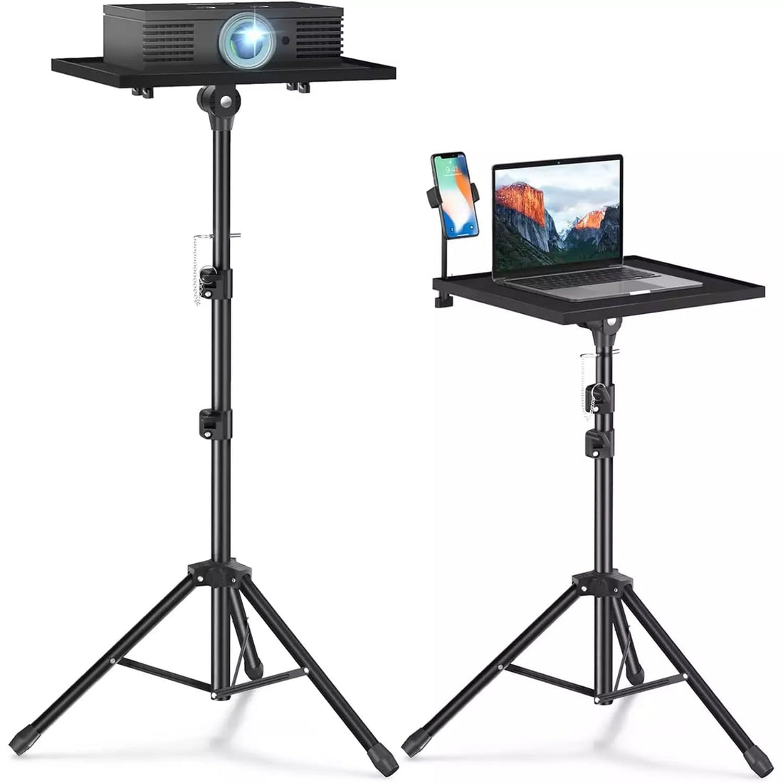 Adjustable Tripod Stand for Laptop and Projector, Height from 56 to 119 cm