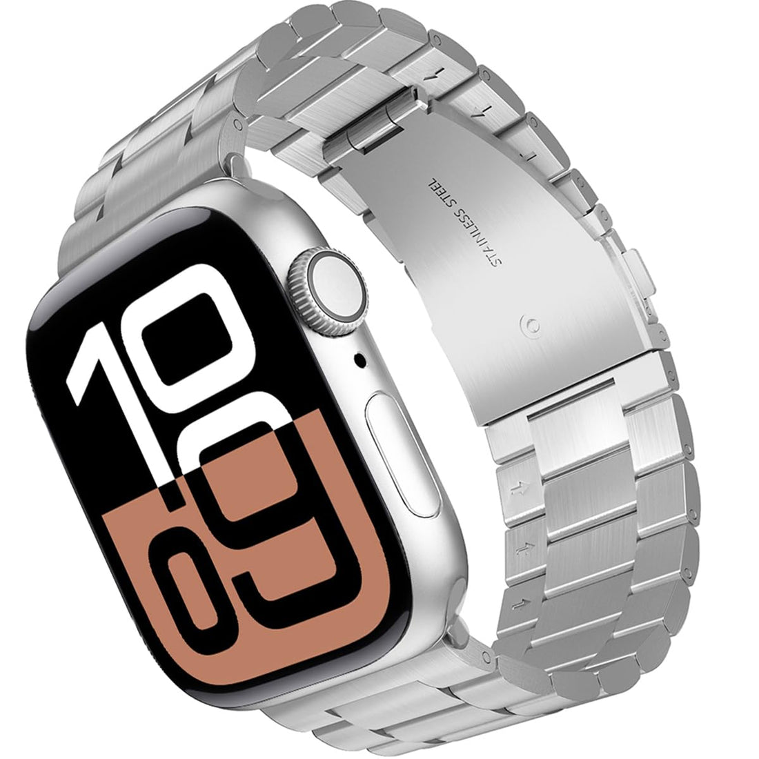 ARTCHE Watch Strap for Apple Watch 49mm 45mm 44mm 42mm 41mm 40mm 38mm, Compatible with iwatch Strap Series 8/7/6/SE/5/4/3/2/1, Stainless Steel Replacement Sport Band Metal Adjustable Wristband Belt