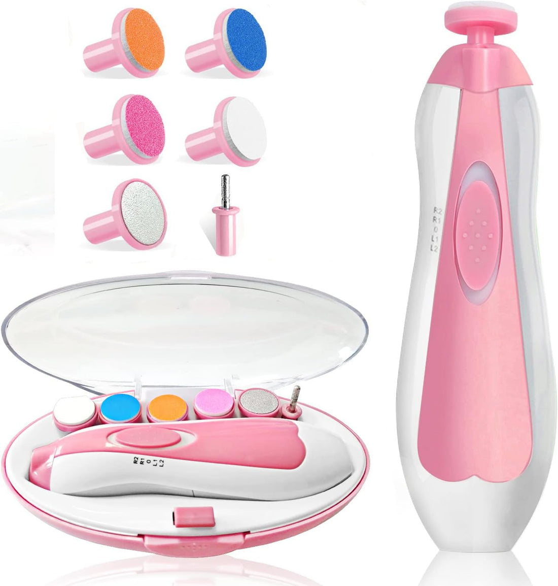 ALMEKAQUZ Baby Nail Trimmer,ALMEKAQUZ Baby Nail Trimmer, Electrically safe Baby nail clippers,Toes Fingernails Care Trim, Newborn and Kids Nail Kit, also available for adults (pink)