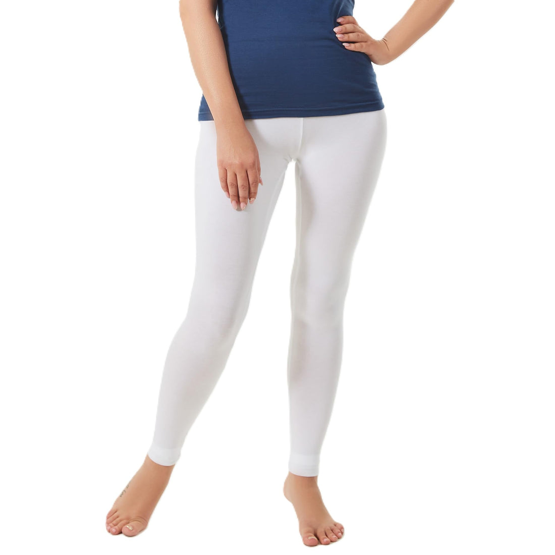 Full Slim Pants For Women - White