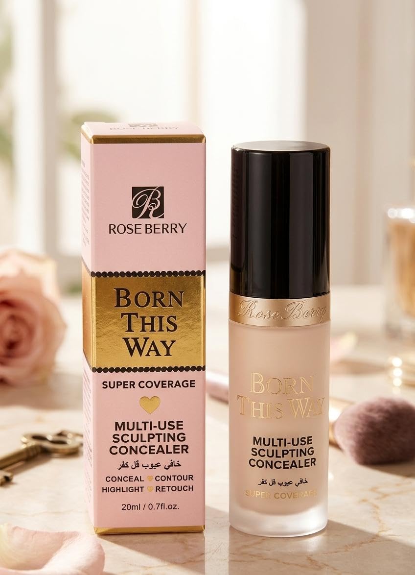 Rooz Pierre Liquid Concealer Creamy Concealer Full Coverage Moisturizing Long Lasting Hold Suitable for All Skin Types Natural Radiant Finish (Born This Way, Shade 1)