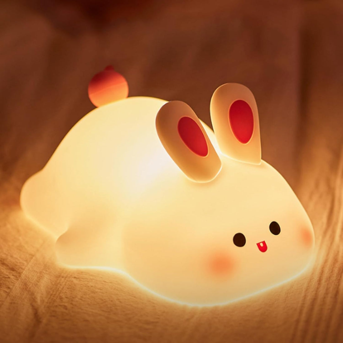 OVA Bunny Night Light LED – Soft Touch Lamp with Warm Glow for Kids & Bedroom Décor.