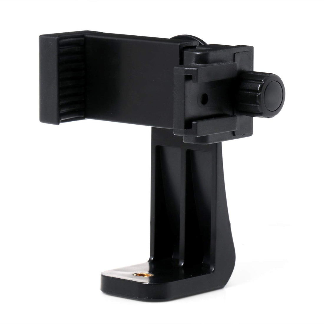 yantralay 360° Rotating Vertical Phone Tripod Mount with Cold Shoe Mount for Microphone LED Light - Durable ABS, Adjustable Clamp Width, Compatible with iPhone/Oneplus/Mi & More