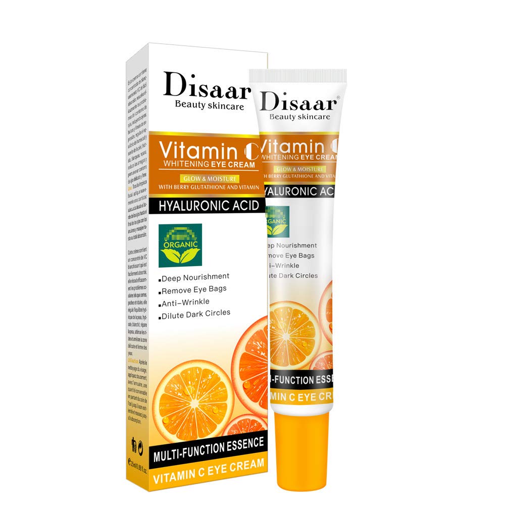Disaar Anti-aging Anti Wrinkle Vitamin C Hyaluronic Acid Deep Nourishment Whitening Eye Cream - 25ml