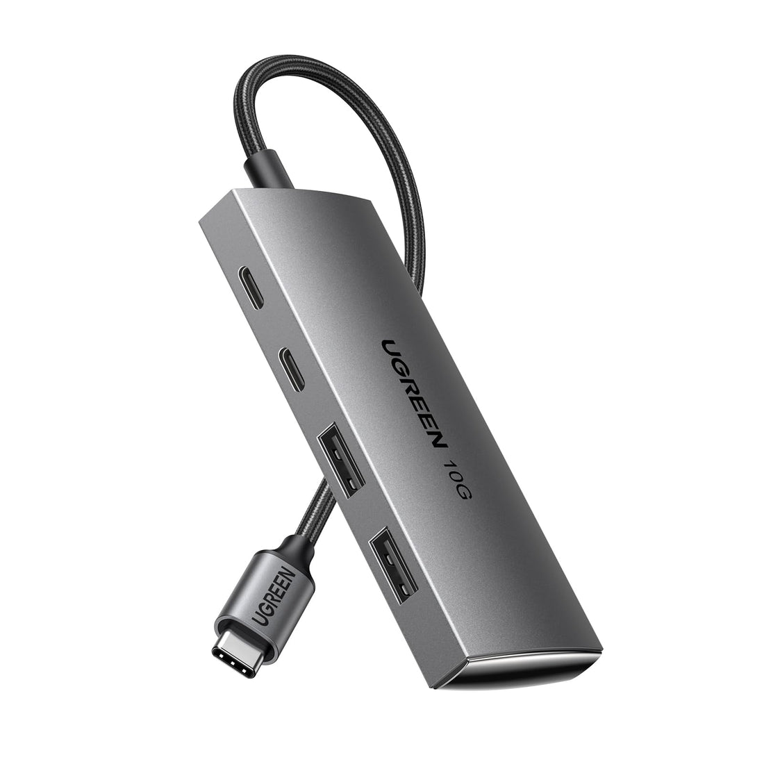 UGREEN USB-C Hub 10Gbps, 4-Port (2x USB-C 3.2 Gen 2, 2x USB-A 3.2), High-Speed Multiport Adapter, Compatible with Laptops, Desktops, Gaming Consoles