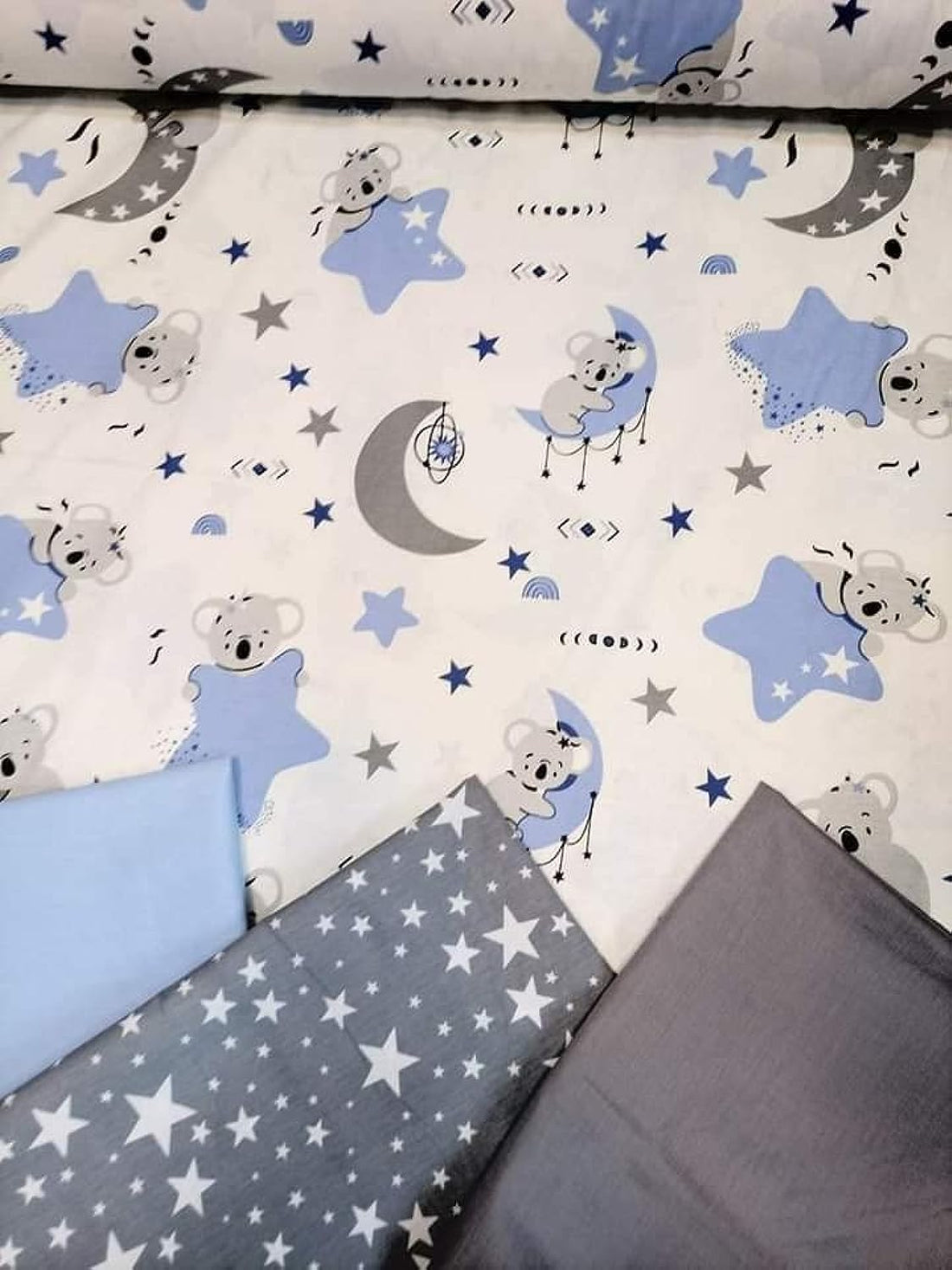 A.M.J Solid 6 Piece Sheet Set Pure Cotton 2 Bed Sheet 120cm with 2 Pillow Cases 120cm with 2 Pillow Cases 50x70