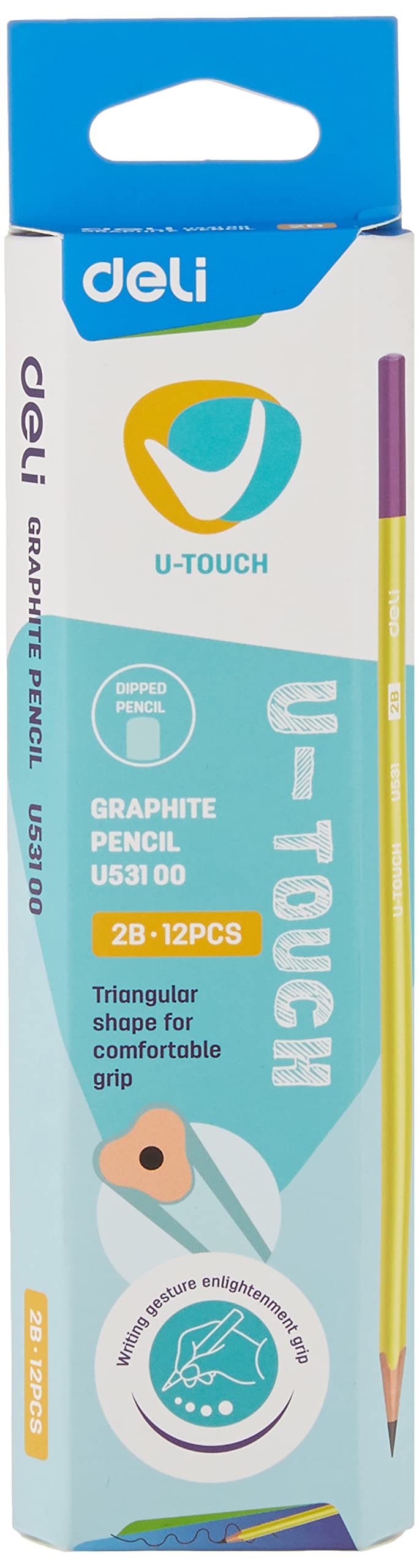 Deli u53100 2b pencil - 12 pieces