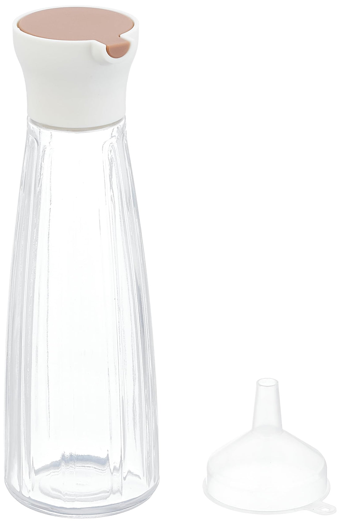 Home Care QQ-632 Glass Oil Bottle Sleek Kitchen Storage, Transparent Glass