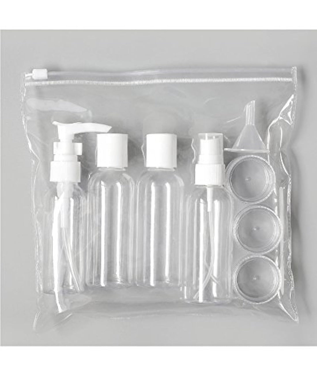 Emndr Plastic Portable Travel Size Empty Bottles for Makeup Cosmetic Toiletries Liquid Containers with Bag- Set of 6