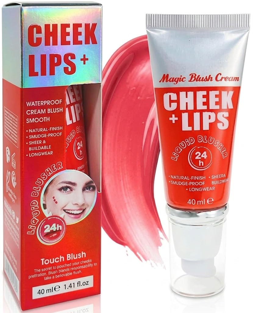 CHEEK AND LIP MAGIC BLUS- Tint Dream Blush - Nourishes & Repairs Skin, Long Lasting, Water Based Formula For a Seamless Creamy Matte Finish, For Sensitive Skin, 40ml