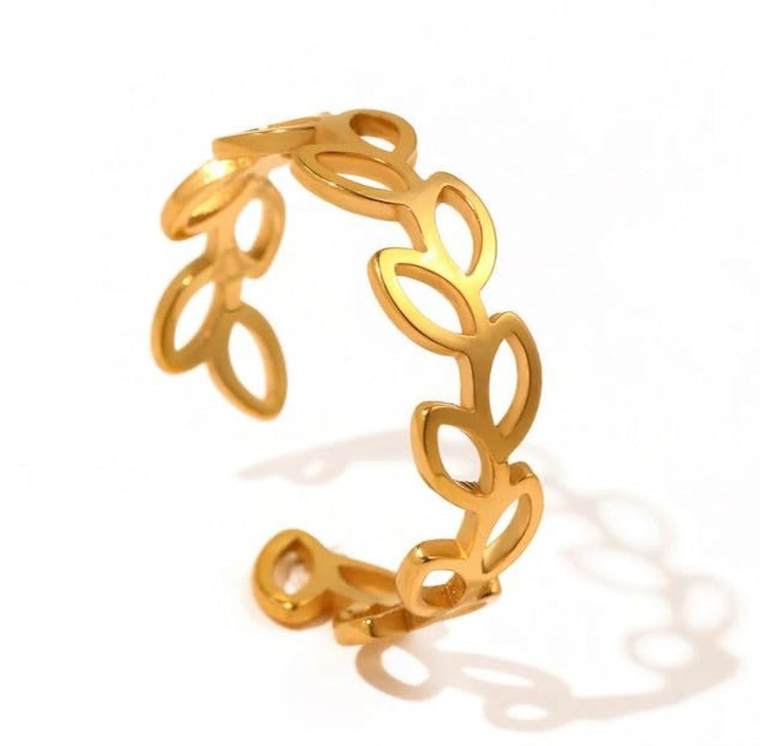Rings Adjustable-Open Leaves Leaf Ring Thumb Plant Branch Rings for Women