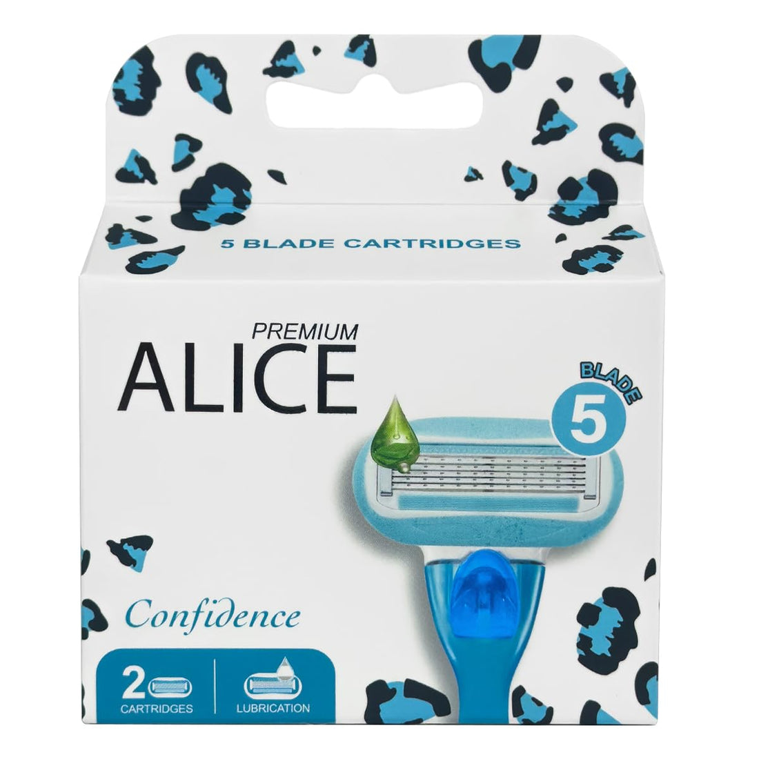 Alice - 5 Blade Cartridges, Set Of 2 Cartridges, Lubrication, From Alice Premium, Confidence, For Dry Skin
