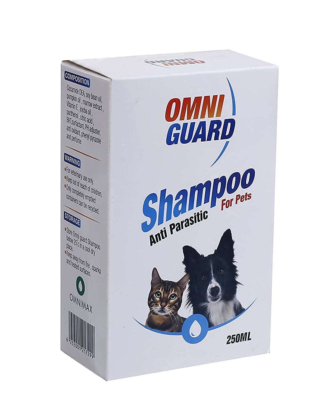 Omniguard Omni Guard Shampoo Anti Parasitic For Cats & Dogs - 250 Ml