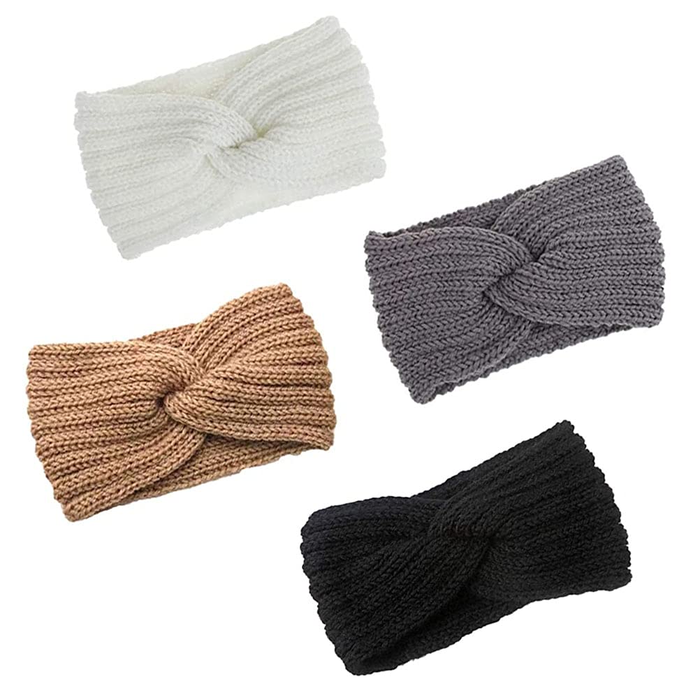 Knitted Headband Women Girls Women Crochet Headbands Thick Hair Band Ear Warmer Headwrap Headband Elastic Party Outdoor Sports