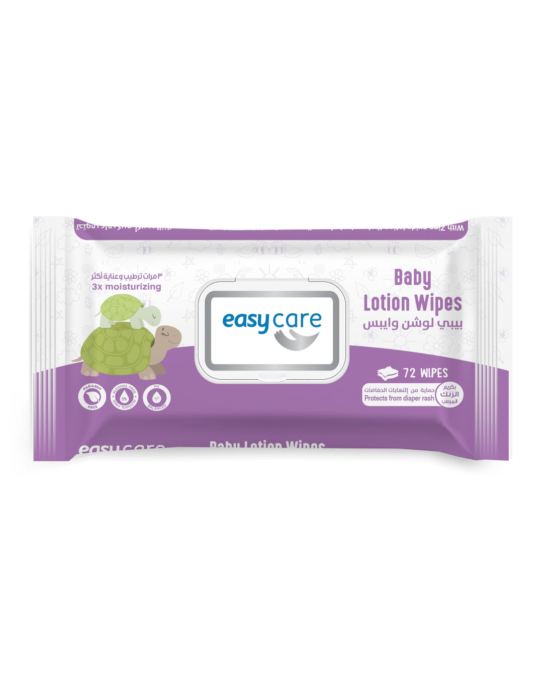 Easy Care Baby Wipes with Lotion, 72 Wipes