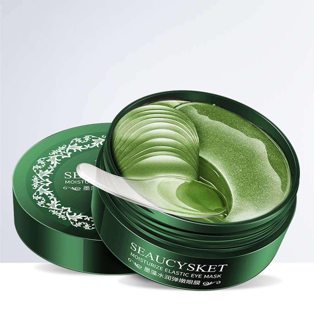 Black Algae Eye Mask– 60 Pcs - Puffy Eyes and Dark Circles Treatments – Look Younger and Reduce Wrinkles and Fine Lines Undereye, Improve and Firm eye Skin - Pure Natural Material Extraction