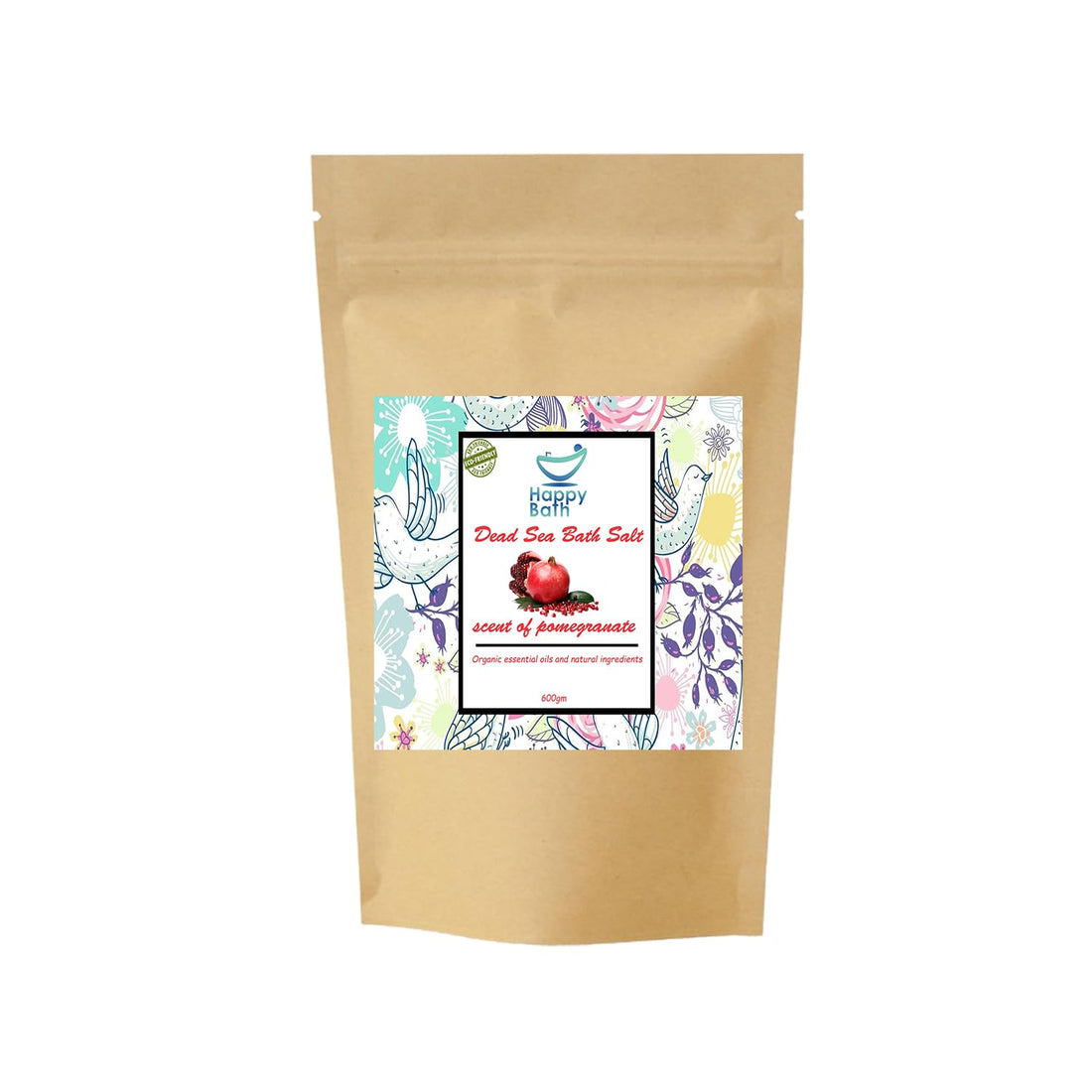Julia Store 100% Natural Dead Sea Salts for Soaking, Relaxation, and Detoxification of Skin, 600 gm, scent of Pomegranate