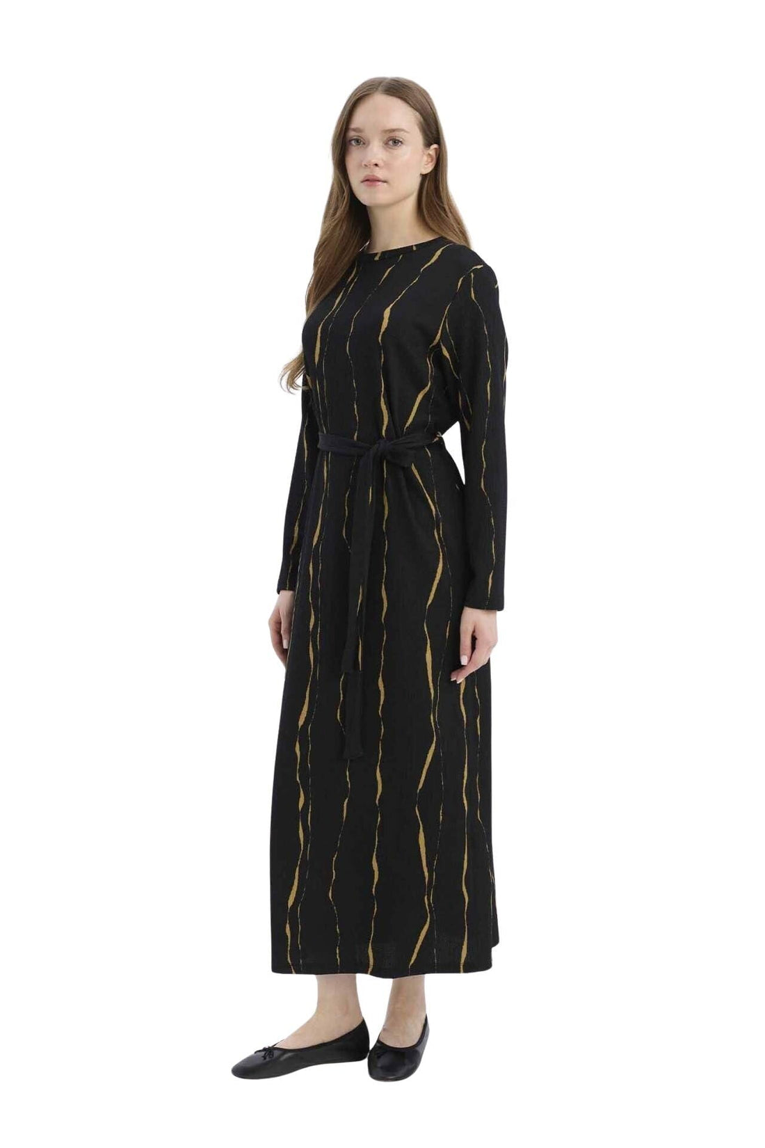DeFacto womens CNS Regular Fit C Neck Dress & Skirt Long Sleeve Knitted Dress Knitted (pack of 1)