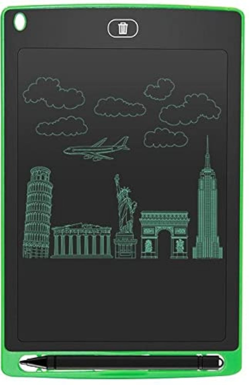 one year warranty_8.5 Inch LCD Writing Tablet Paperless Office Writing Board With Stylus Pen Green For Office Workers And Students9991193" )