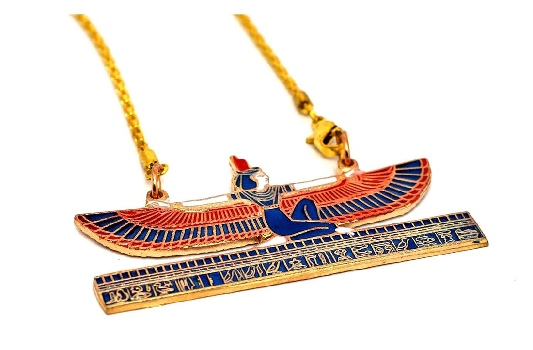 immatgar pharaonic Egyptian necklace jewellery Ankh Key Egyptian souvenirs gifts for Women Girls and mother