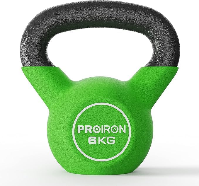 Kettlebell Weights Solid Cast Iron Kettlebell, Strength Training Kettlebells for Weightlifting, Conditioning, Strength & Core Training - 6KG