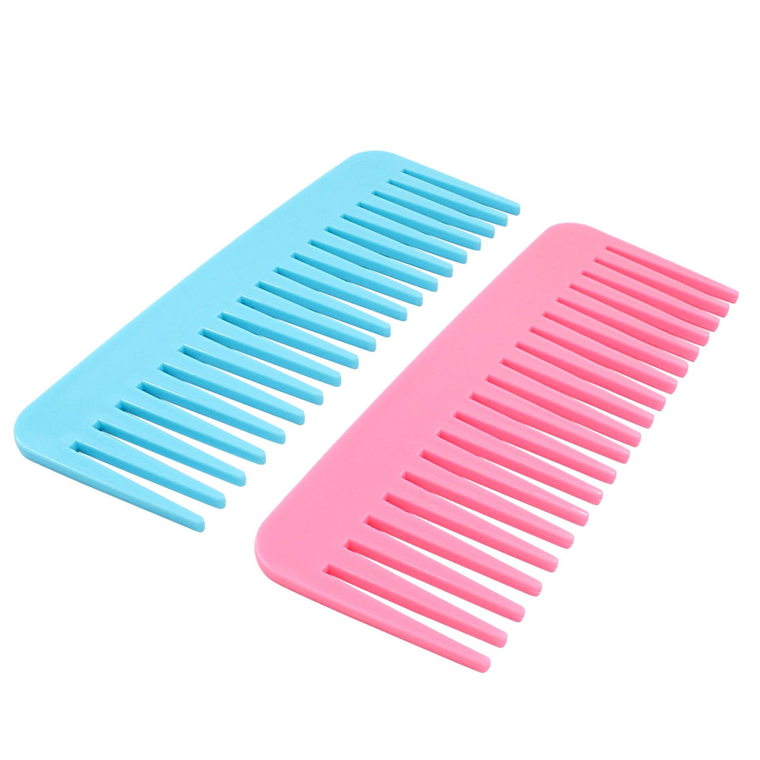 Coufce 2 Pack Wide Tooth Hair Comb for Curls Women, Long Hair Detangler Comb, Wet And Dry Use(Blue, Pink)