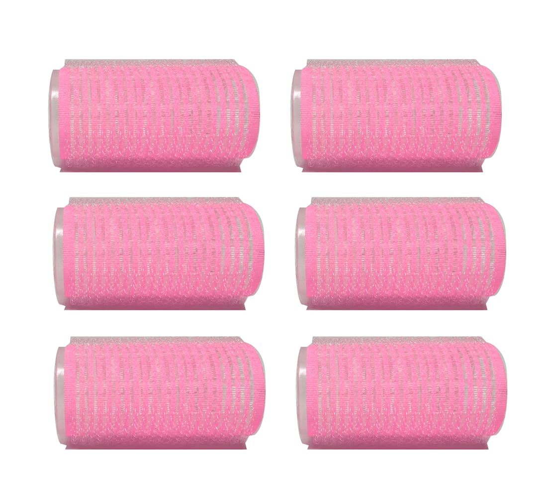 6-Pack Self-Grip Hair Rollers – 30mm (1") Volume Curlers, Random Color