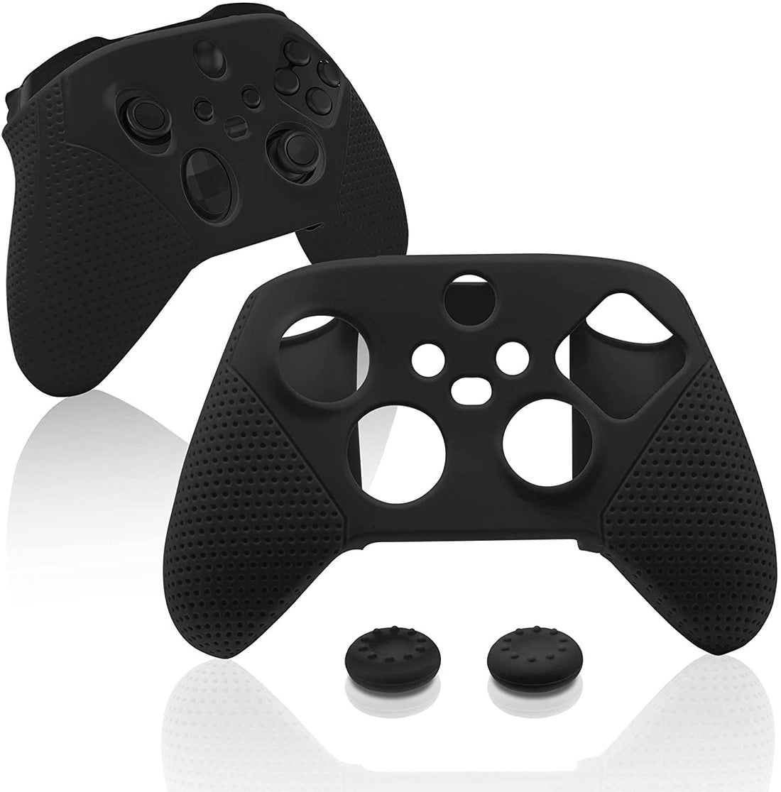 Xbox Series X/S Controller Silicone Cover Case, Rubber Skin for Xbox Series X/S Controller with Thumb Grips(BLACK)
