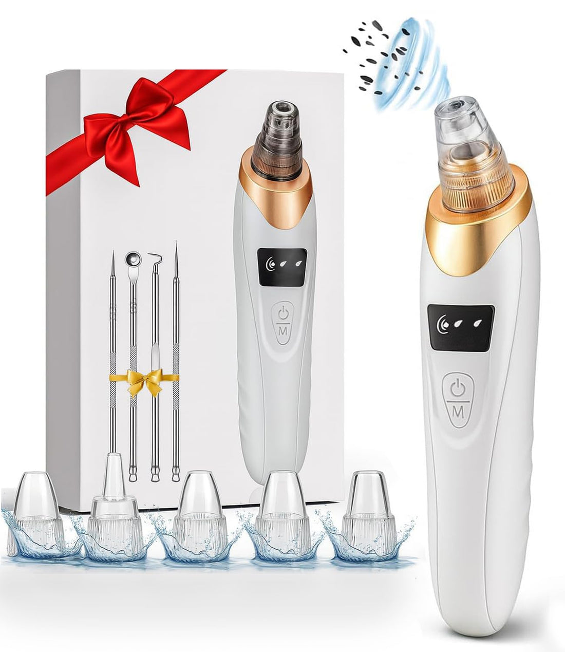 2025 ADAK Electric Blackhead Remover Vacuum – 5 Adjustable Suction Levels + Probes, USB Rechargeable Facial Pore Cleaner, Acne Extractor & Skin Care Device for Adults (Extra 4 Pcs Tools)