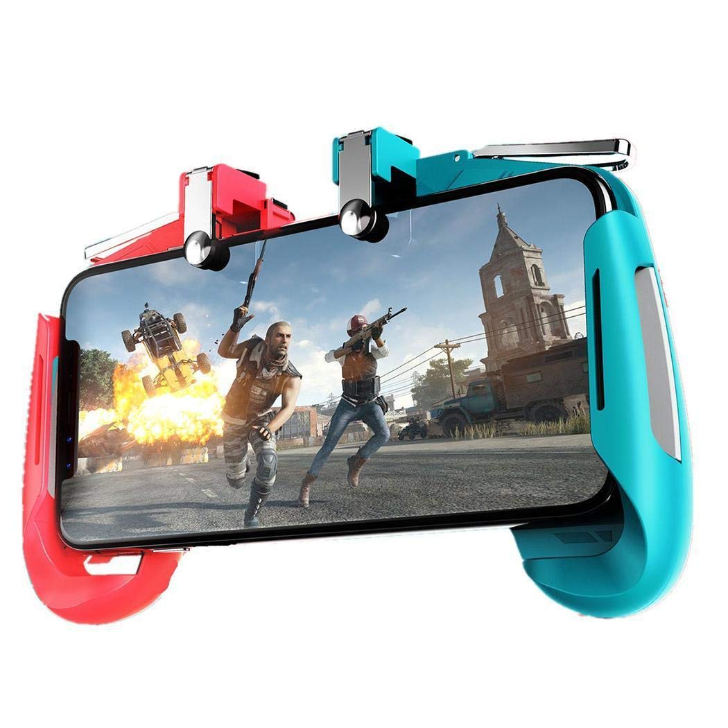 AK16 L1R1 Grip with Joystick/Trigger Pubg 5 Buttons Mobile Gamepad Controller for iPhone Android IOS