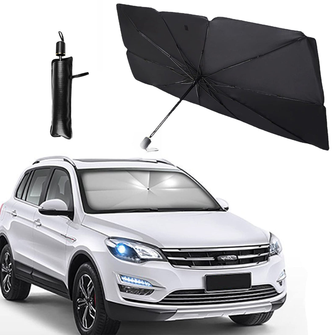 Car Windshield Sun Shade UV Rays and Heat Sun Visor Protector Foldable Reflector Windshields Umbrella