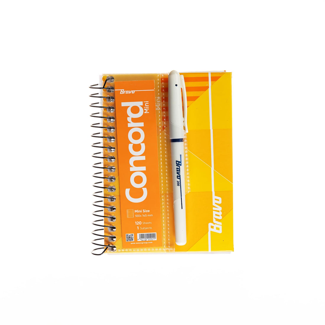 Bravo 1 Subject 120 Sheets Concord Mini Note, 14.5 cm x 10 cm Size, Orange