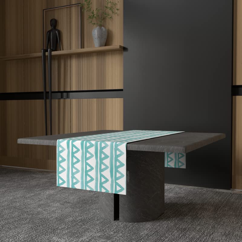 ART MOOD HOME Piera Runner Velvet Terquoise x Blue 35W x 140L CM