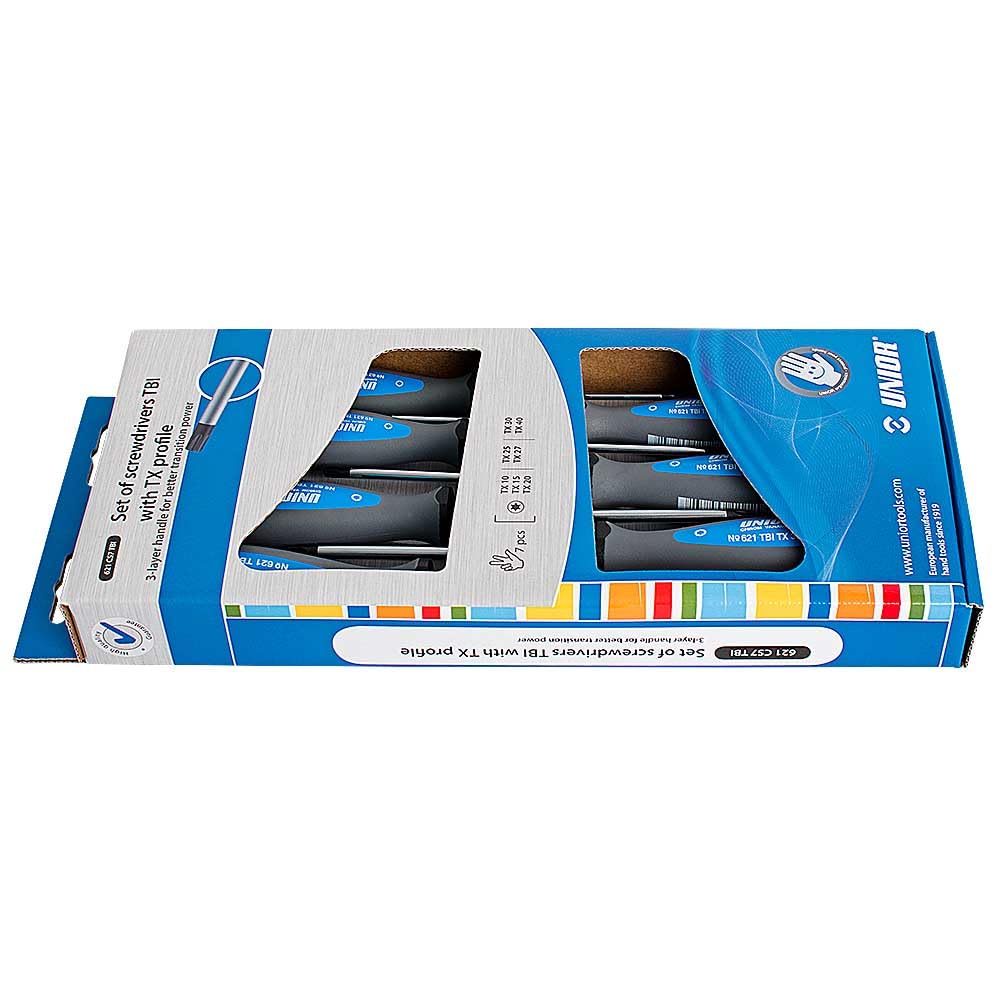 Unior 621CS7TBI TBI with TX Profile-621CS7TBI Screwdriver Set, One Colour, Size