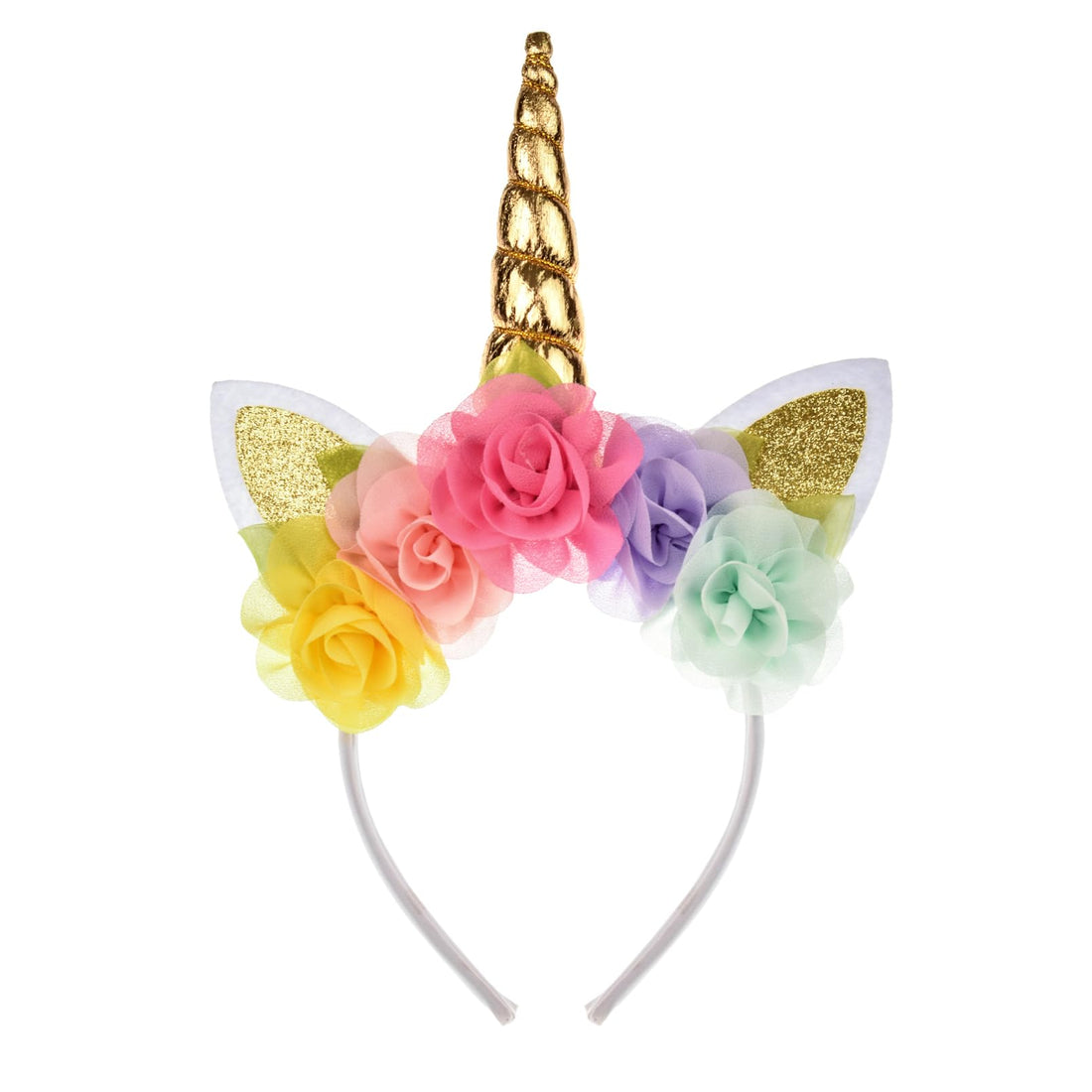 Unicorn Headband Rainbow Crown Halloween Animal Ear Headband Costume Hair Bands
