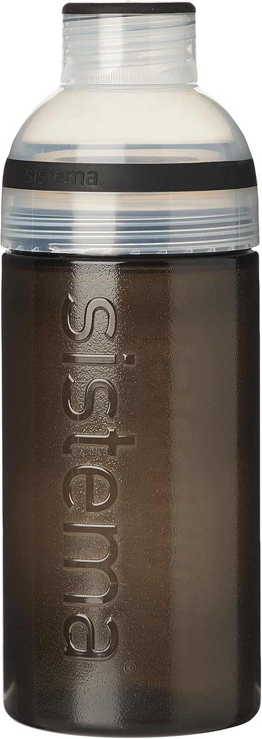 Hourglass Drinking Water Bottle black, 580 ml Capacity سيستيما