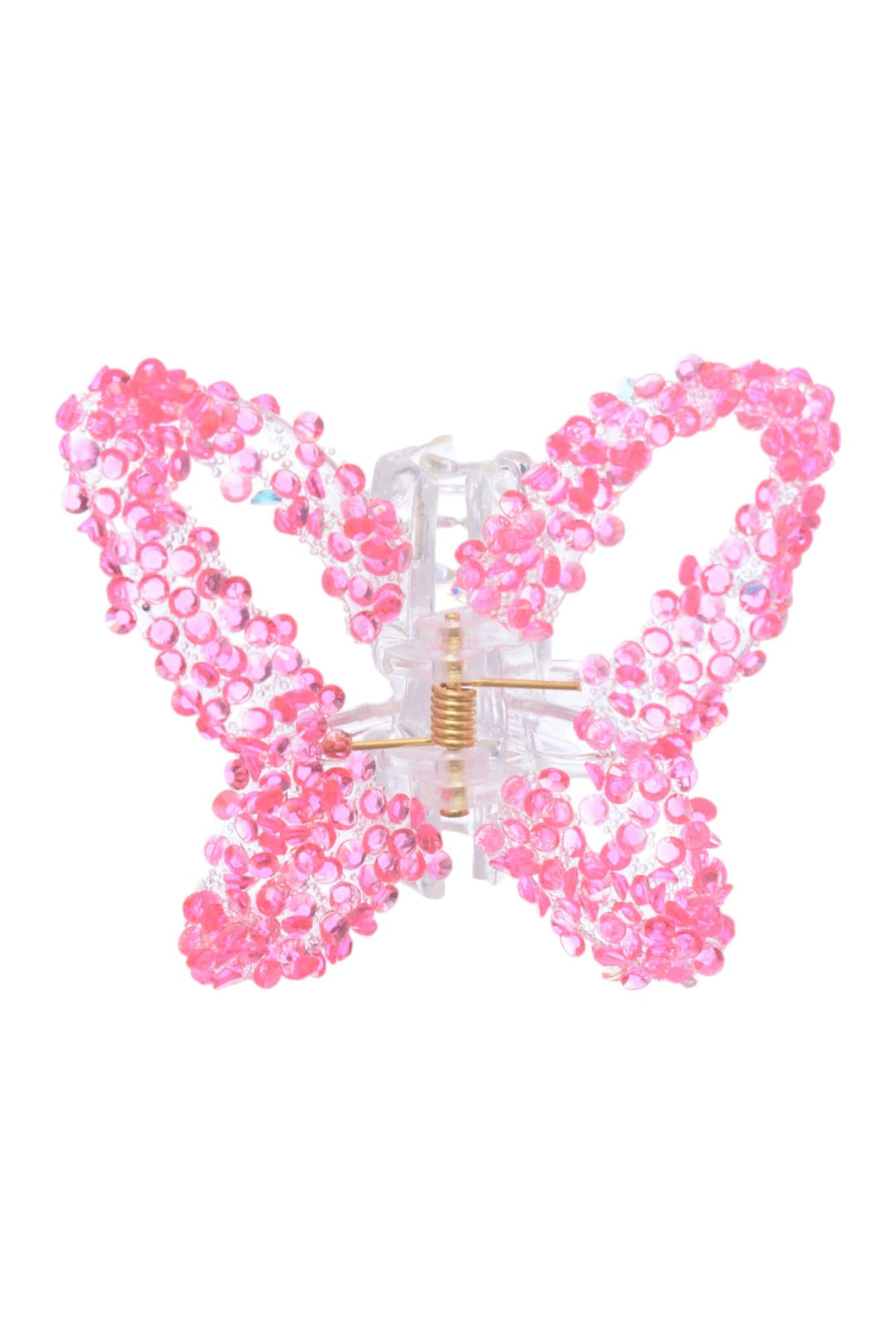 Hair Claw Clips With Butterfly Design For Girls - Fuchsia