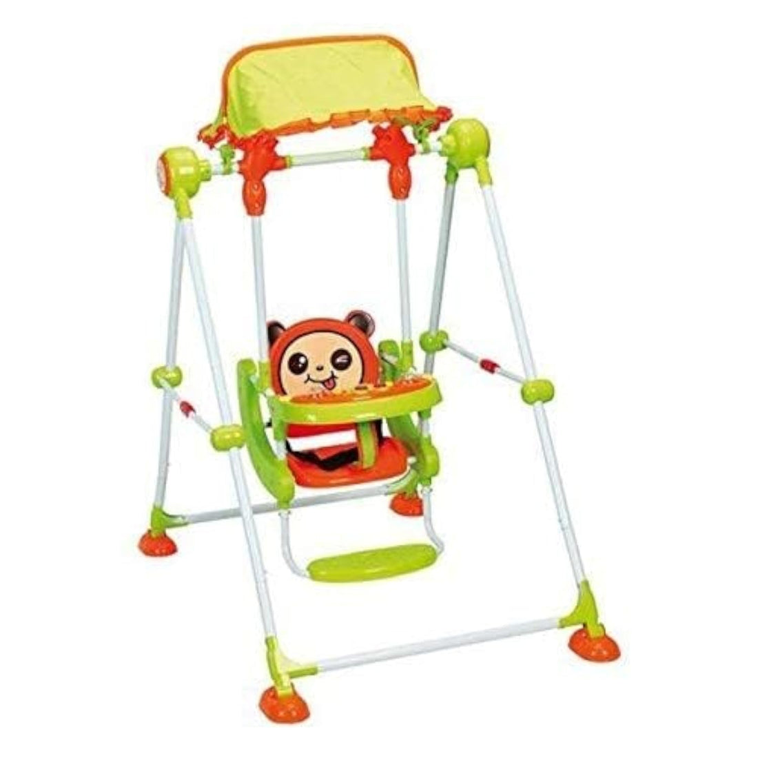 Panda swing for your baby's happiness in green
