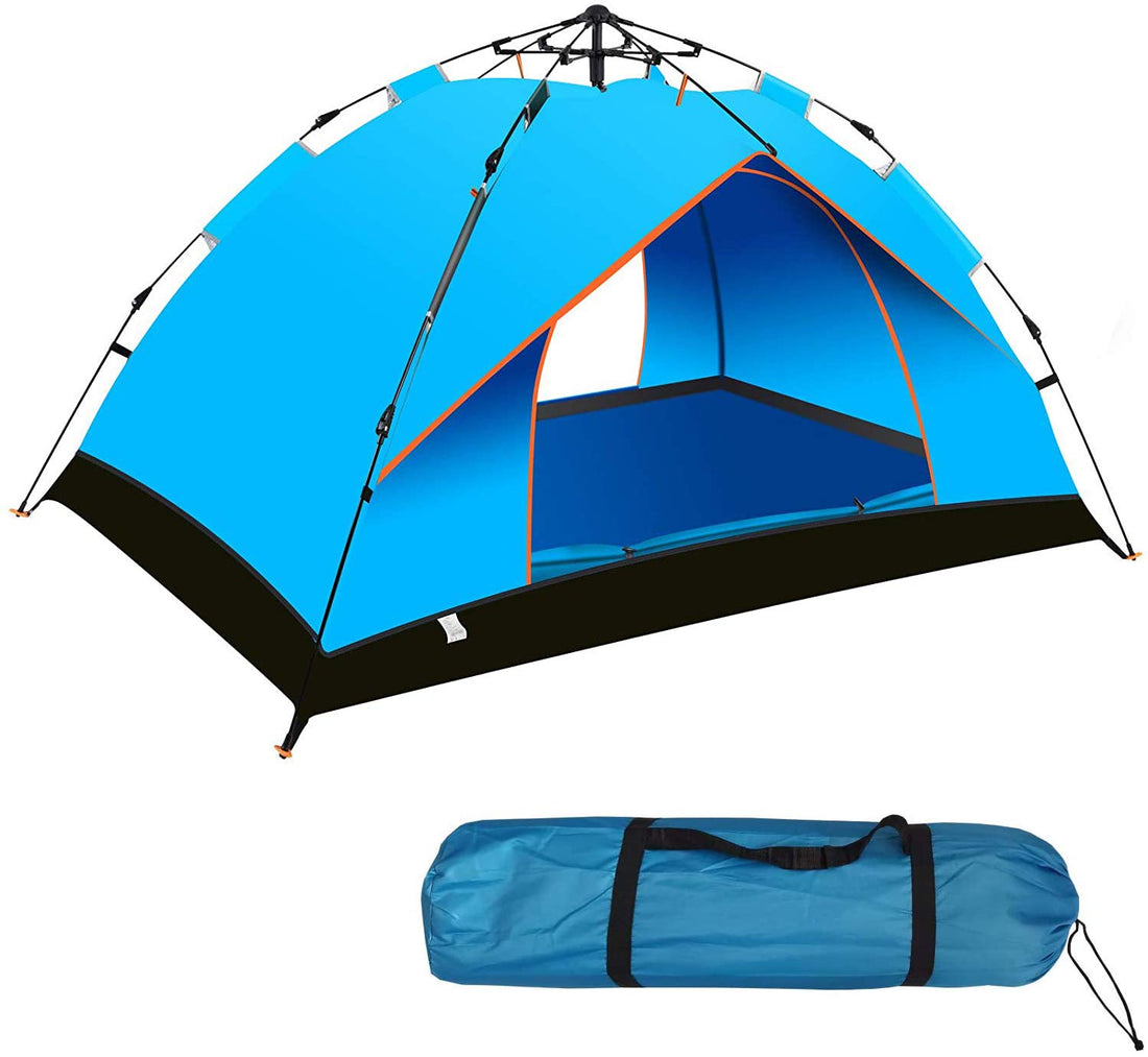 Camping Tent Beach Tent Dome Tent 2 Door Breathable Waterproof UV Protection for Family Outdoor Sports Travel Picnic 2-3 Person (200 * 135 * 145 cm)