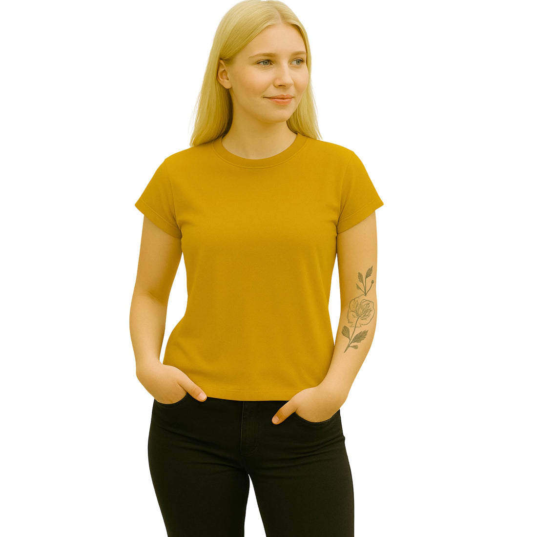 Women’s Classic Fit T-Shirt – Soft Cotton Spandex Blend | Short Sleeve Casual Tee | Everyday Comfort Top