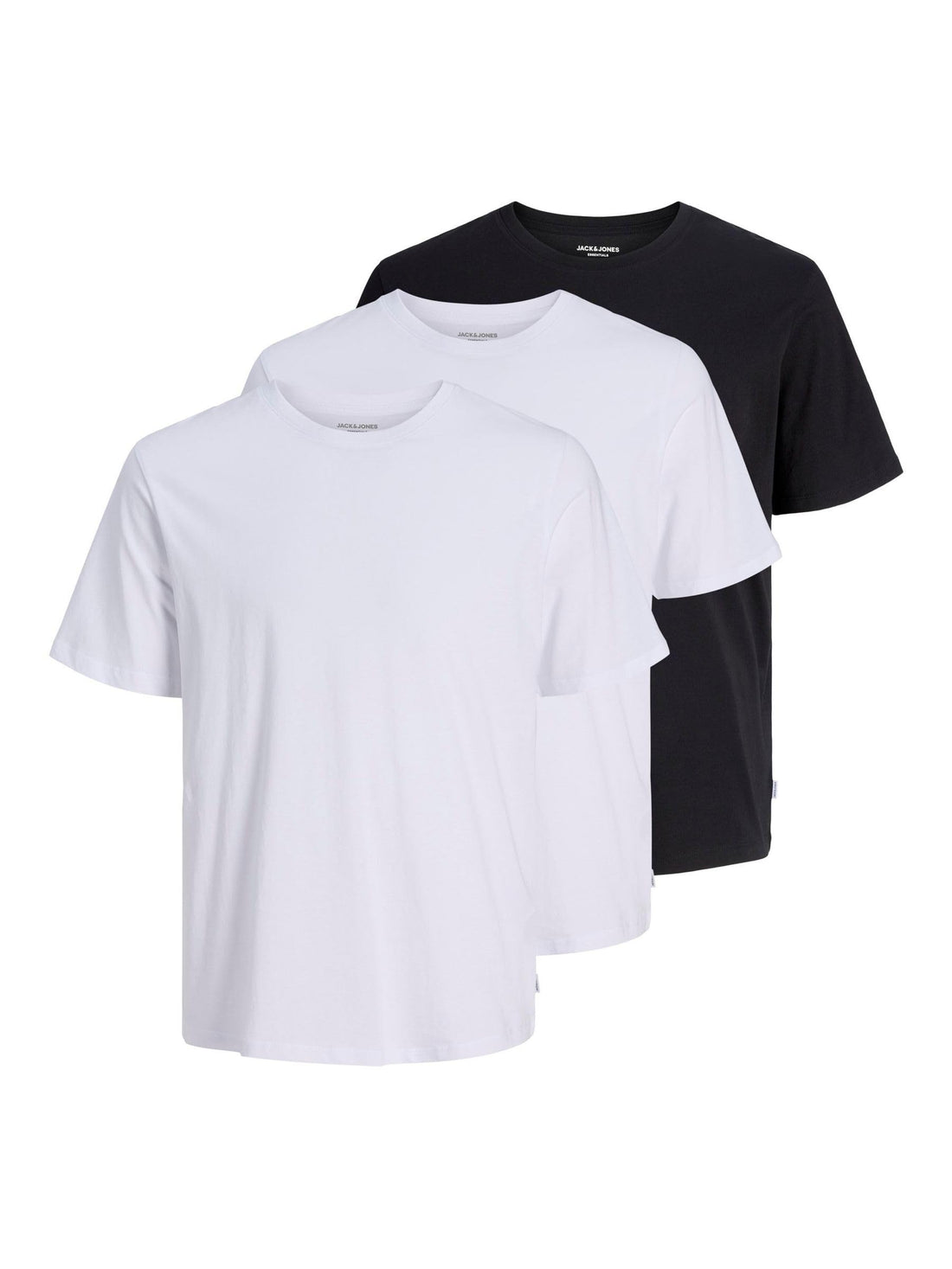 JACK & JONES Men's 3-Pack Organic Basic O-Neck Short-Sleeves T-Shirt